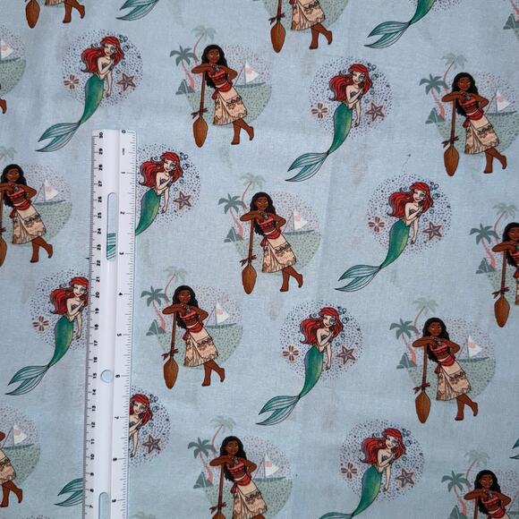Licensed Disney Princess Ariel & Moana by Springs Creative - 1/2 Yard - Picture 3 of 8